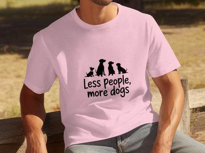 Less People More Dogs Graphic T-Shirt for Dog Lovers