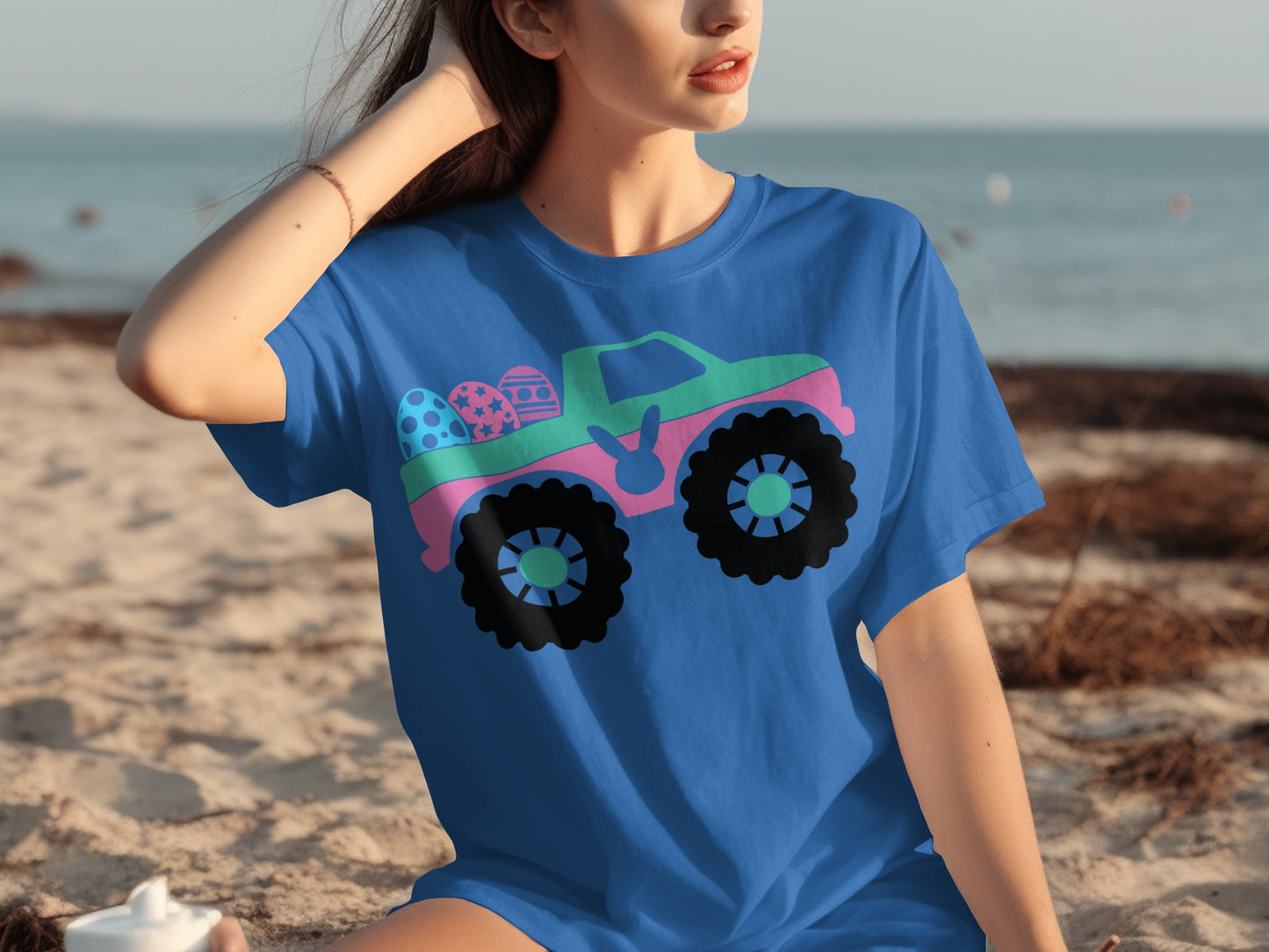 Colorful Monster Truck With Easter Eggs Shirt