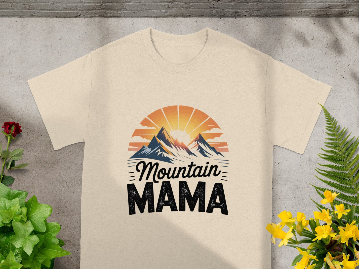 Mountain Mama Retro Graphic Tee Shirt