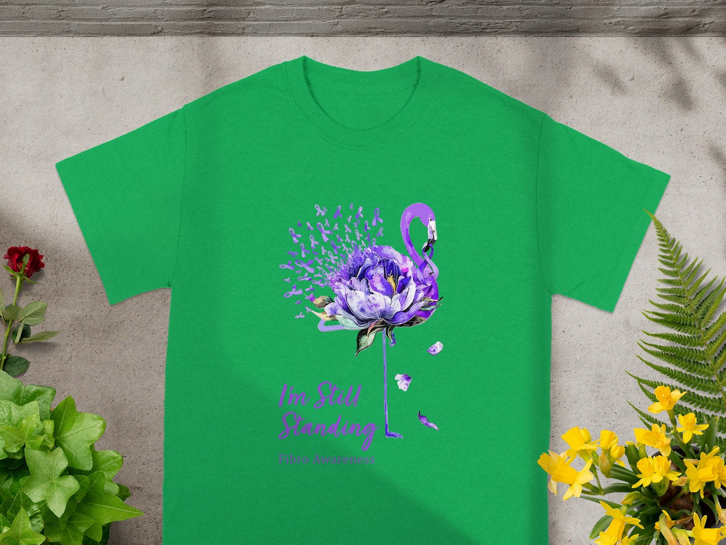 I'm Still Standing Fibro Awareness Flamingo Shirt