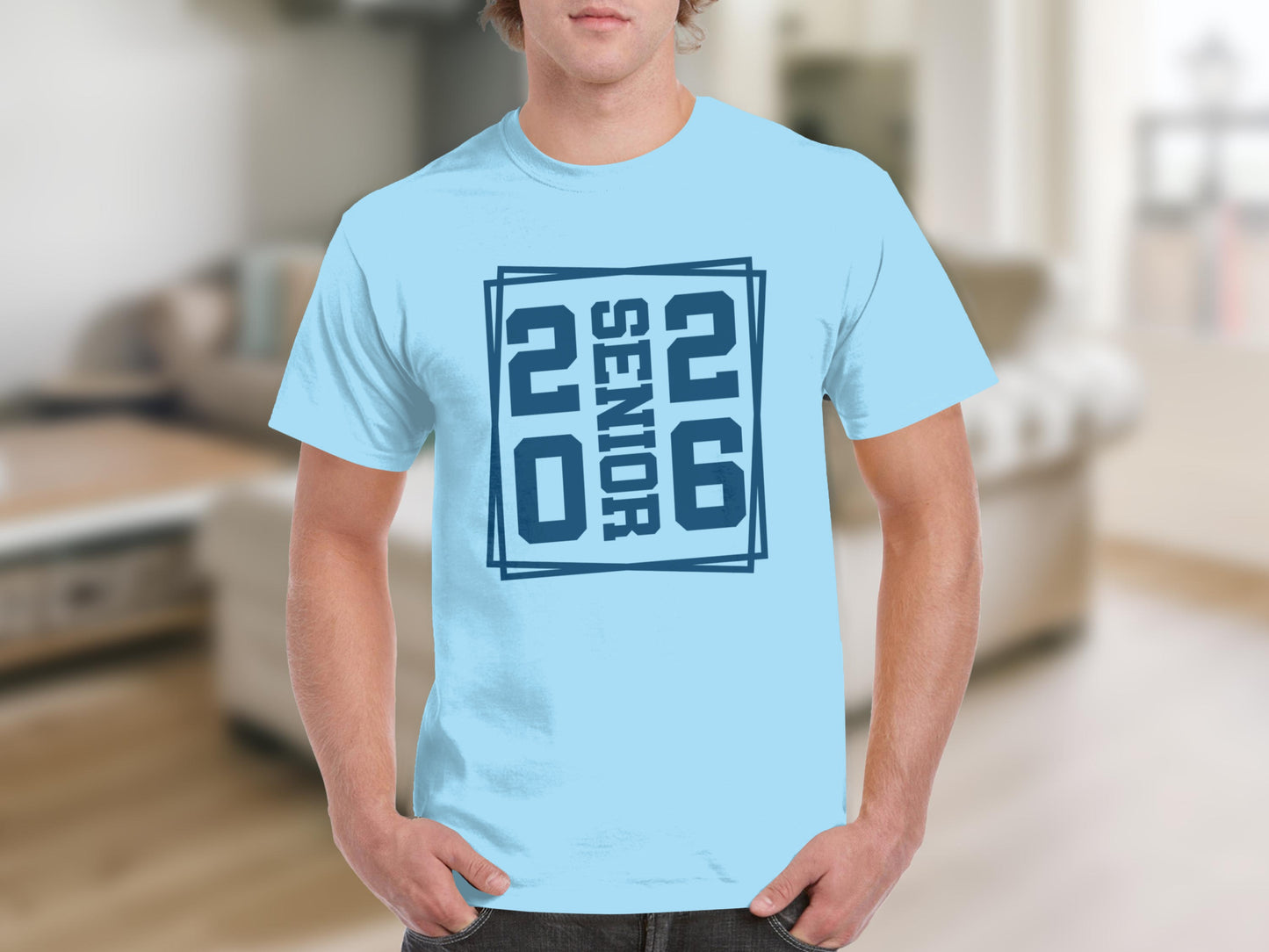 Class of 2026 Senior Blue Graphic Tee Shirt