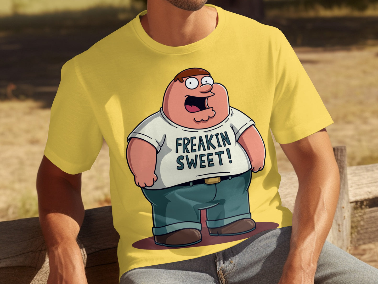 Freakin Sweet Cartoon Character Graphic T-shirt