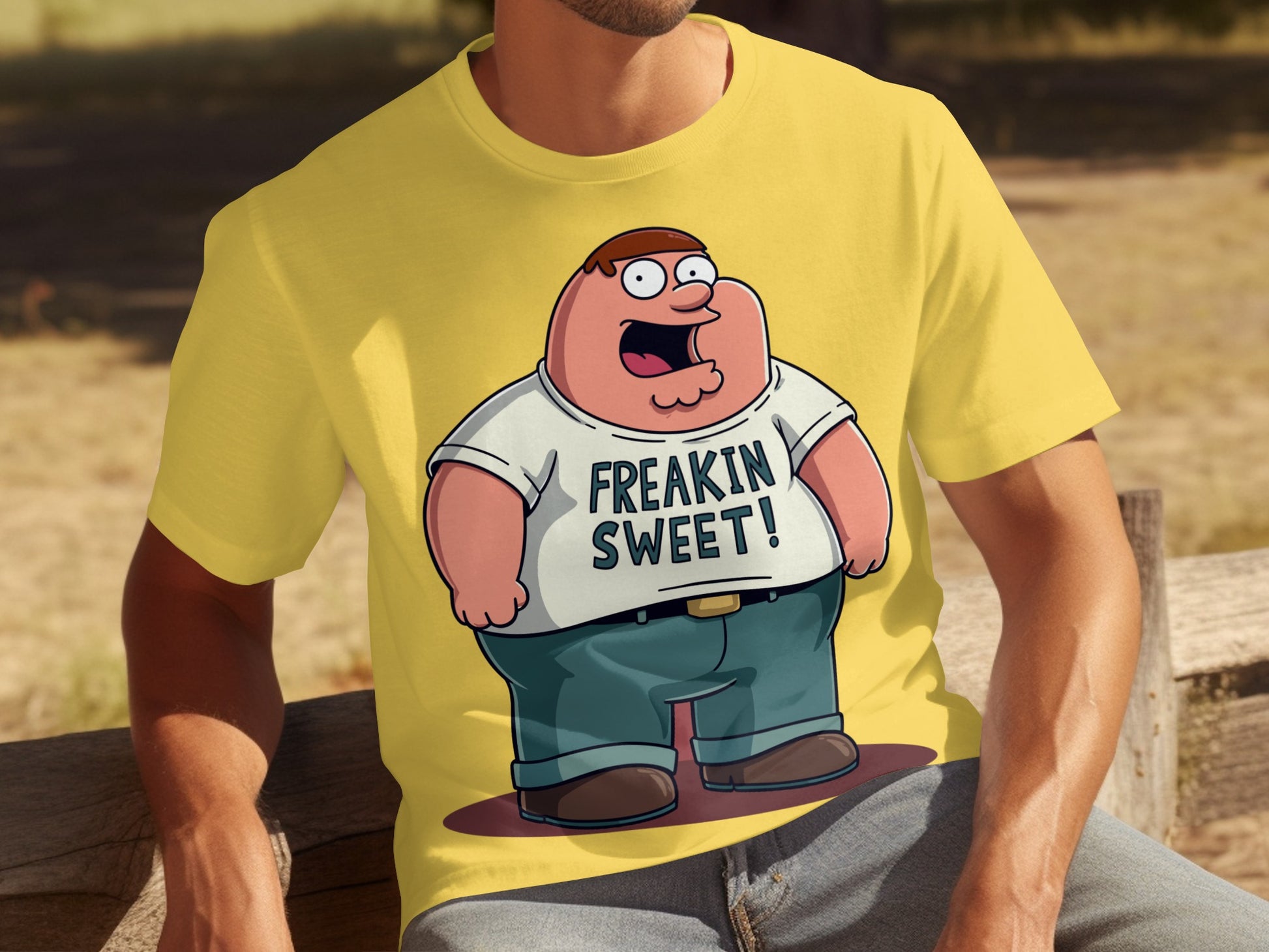 Freakin Sweet Cartoon Character Graphic T-shirt