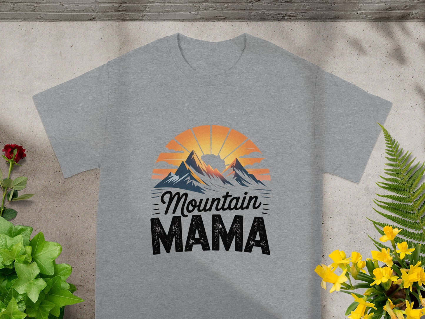 Mountain Mama Sunset Graphic Shirt for Outdoor Lovers
