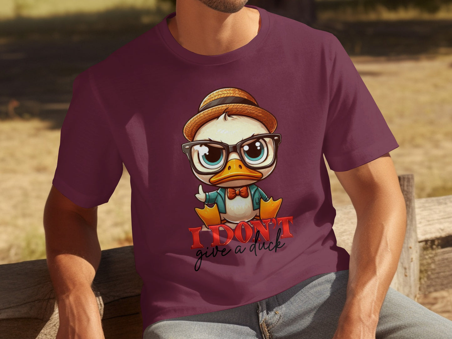 Funny Duck Graphic Tee I Don't Give a Duck T-Shirt