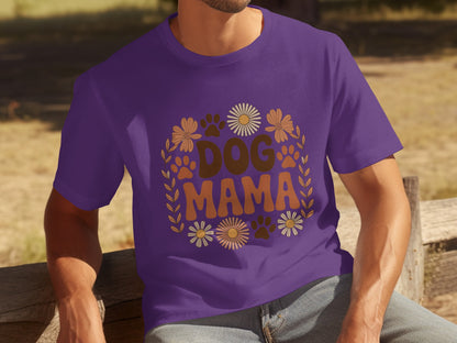 Vibrant Purple Dog Mama T-Shirt Perfect for Dog Lovers