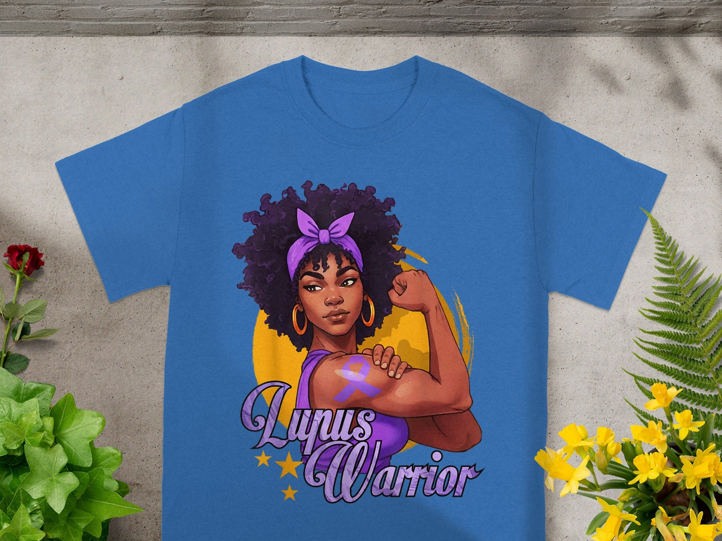 Lupus Warrior Graphic T-shirt with Strong Woman Image