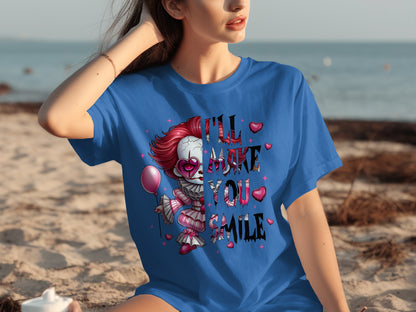 I'll Make You Smile Clown Balloon Design T-Shirt