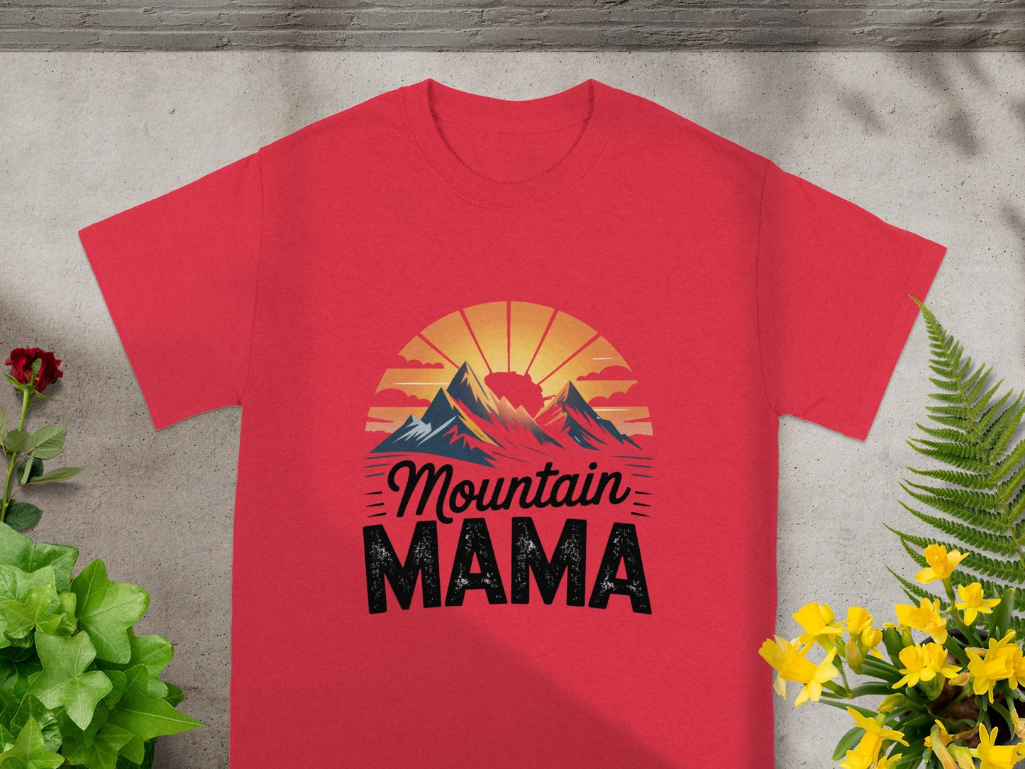 Mountain Mama Sunset Graphic Tee Shirt