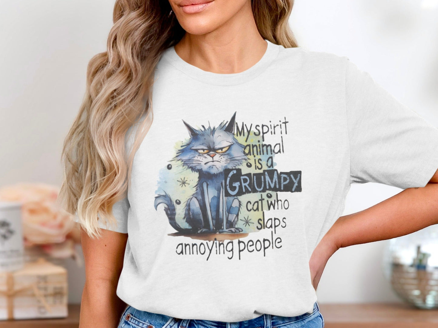 My Spirit Animal Is A Grumpy Cat Shirt For Fun