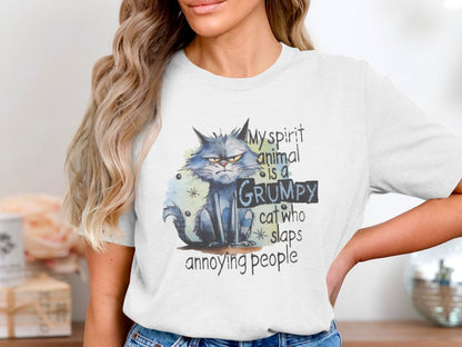 My Spirit Animal Is A Grumpy Cat Shirt For Fun