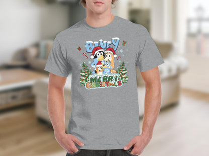 Bluey Merry Christmas Funny Family Holiday Shirt