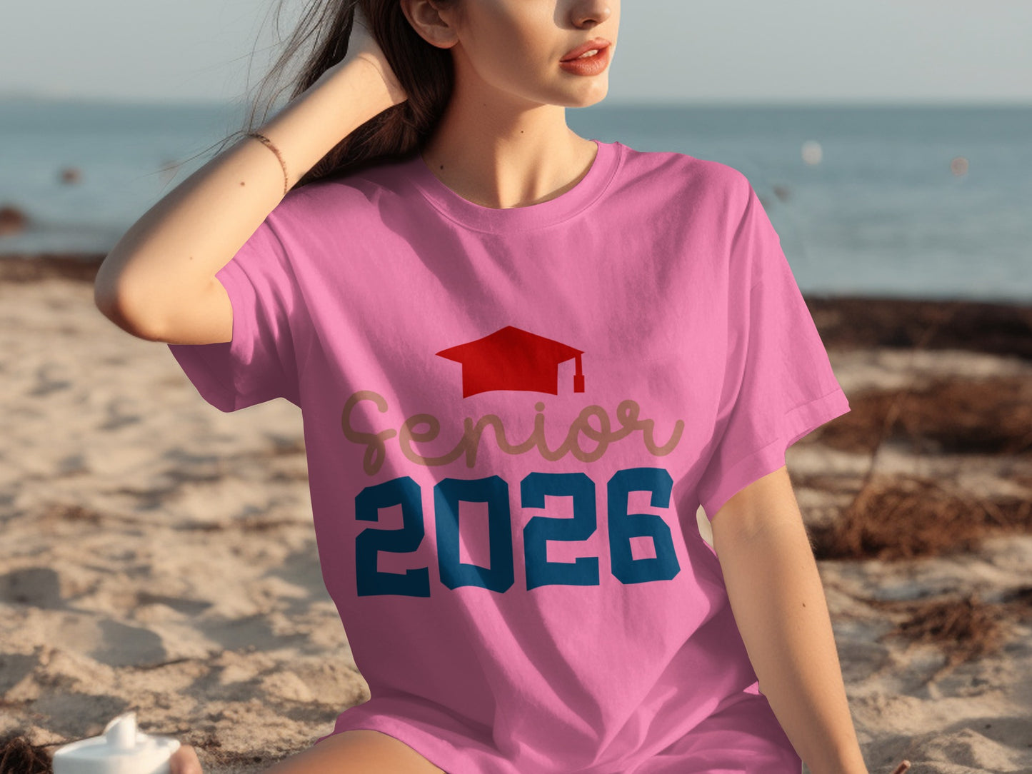 Senior 2026 Stylish Beach Wear Custom T-Shirt
