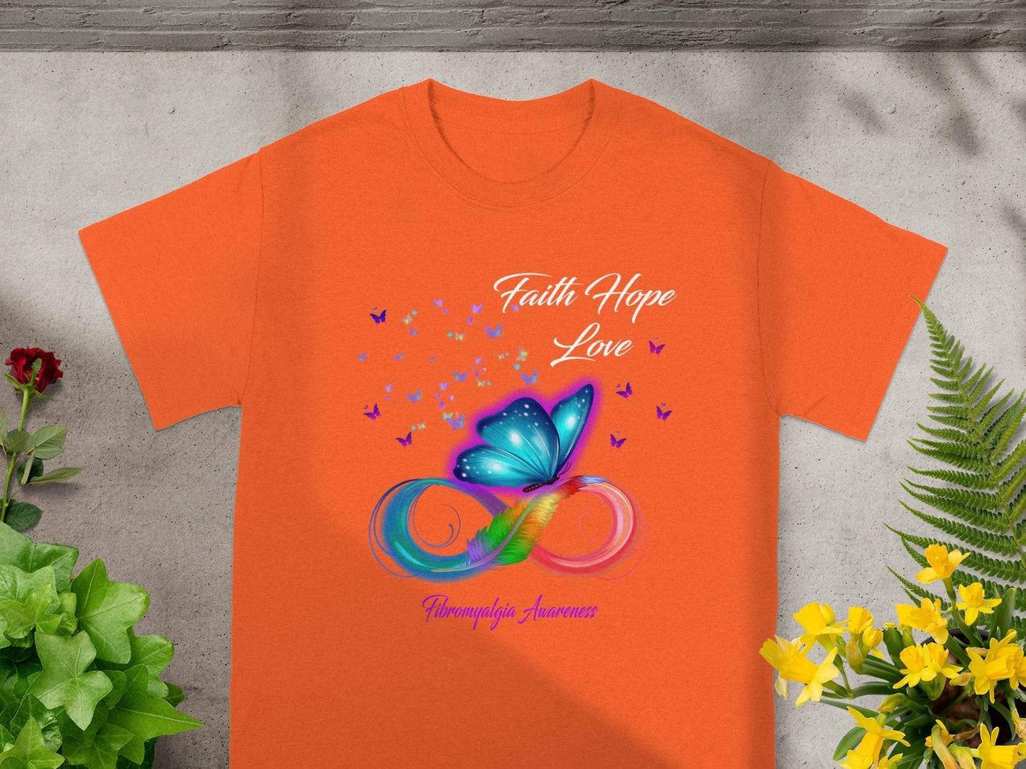 Faith Hope Love Fibromyalgia Awareness T-shirt