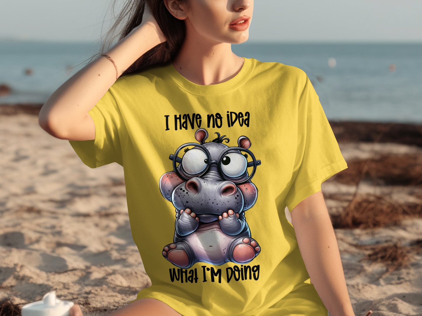 I Have No Idea What I'm Doing Cute Hippo T-Shirt