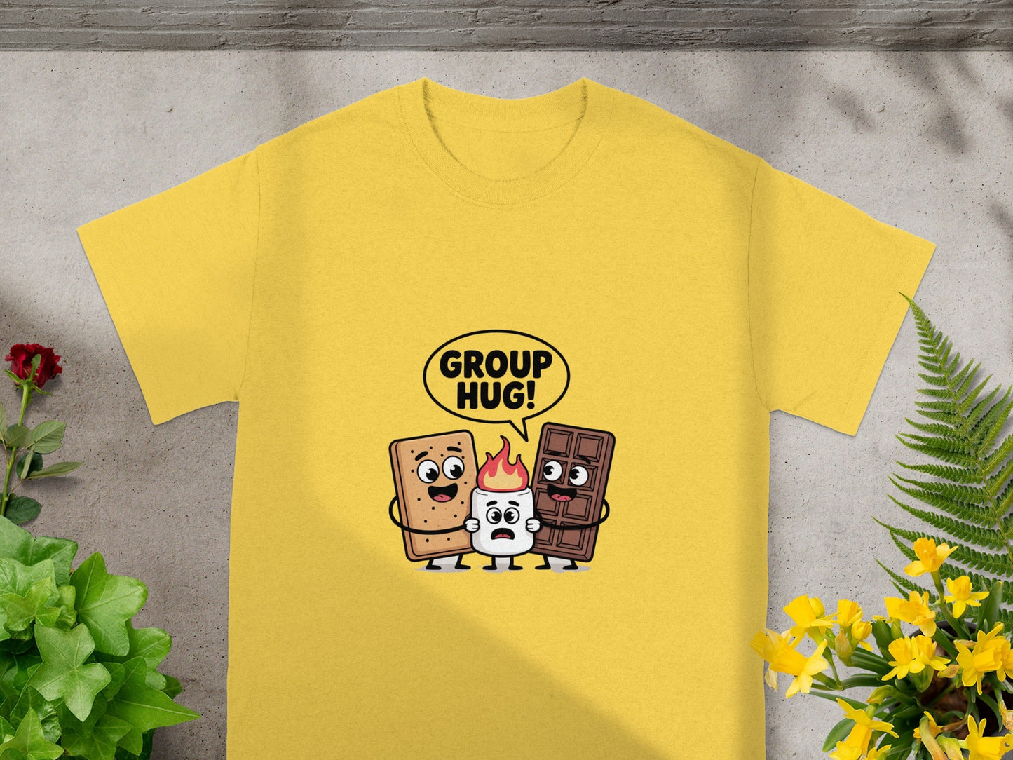 Group Hug! Cute S'mores Characters Graphic Shirt
