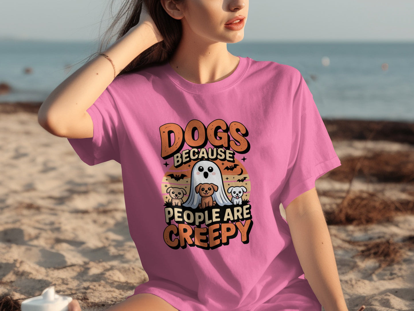 Dogs Because People Are Creepy Graphic T-Shirt