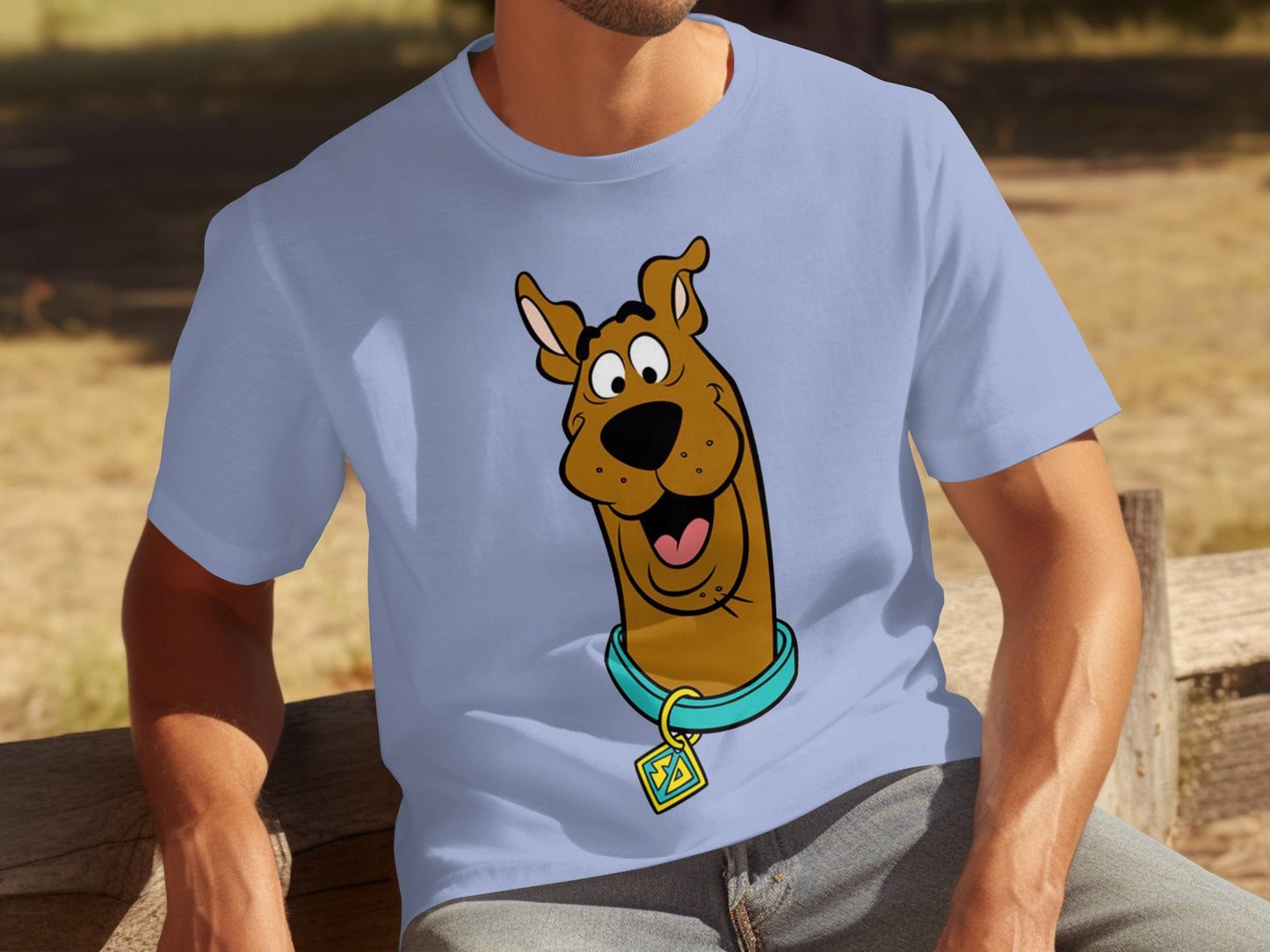 Scooby-Doo Character Print Light Blue T-Shirt