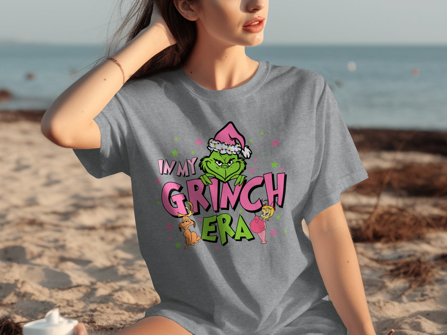 In My Grinch Era Christmas Graphic Tee Shirt