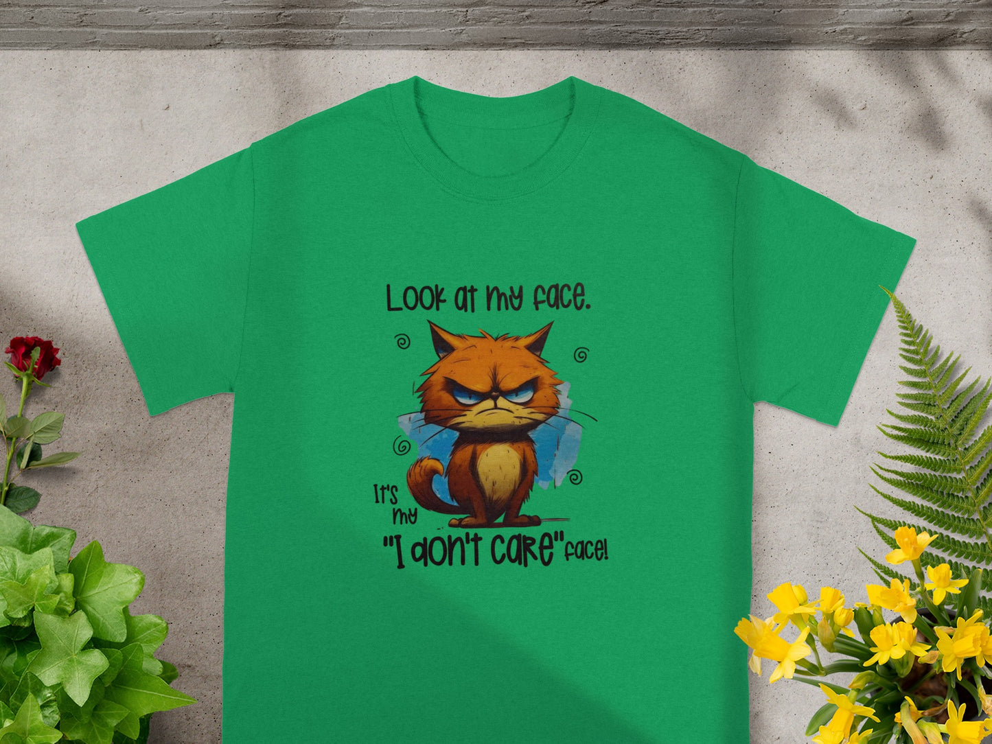 Look at My Face It's My I Don't Care Cat T-Shirt