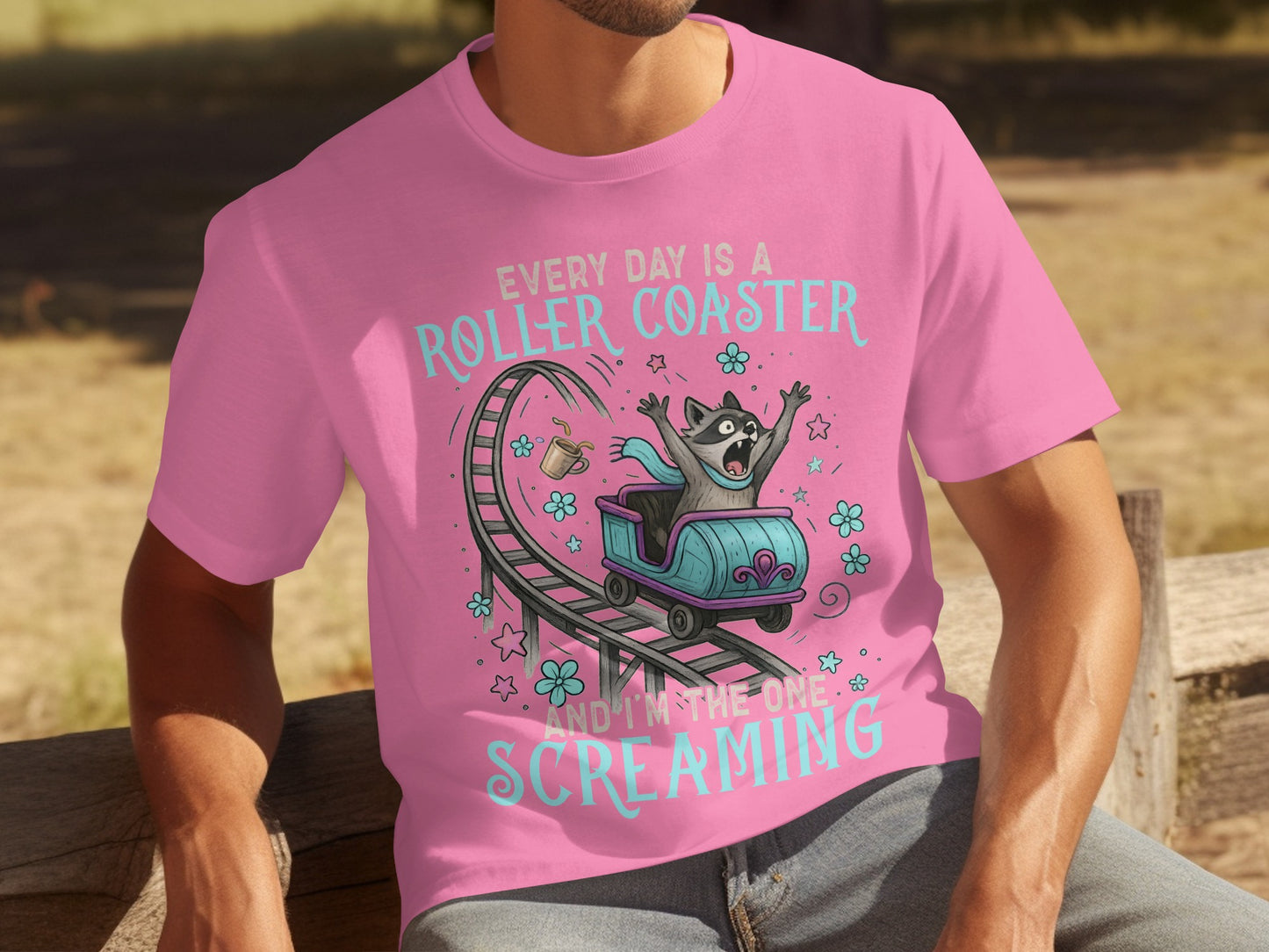 Every Day is a Roller Coaster Funny Raccoon T-shirt