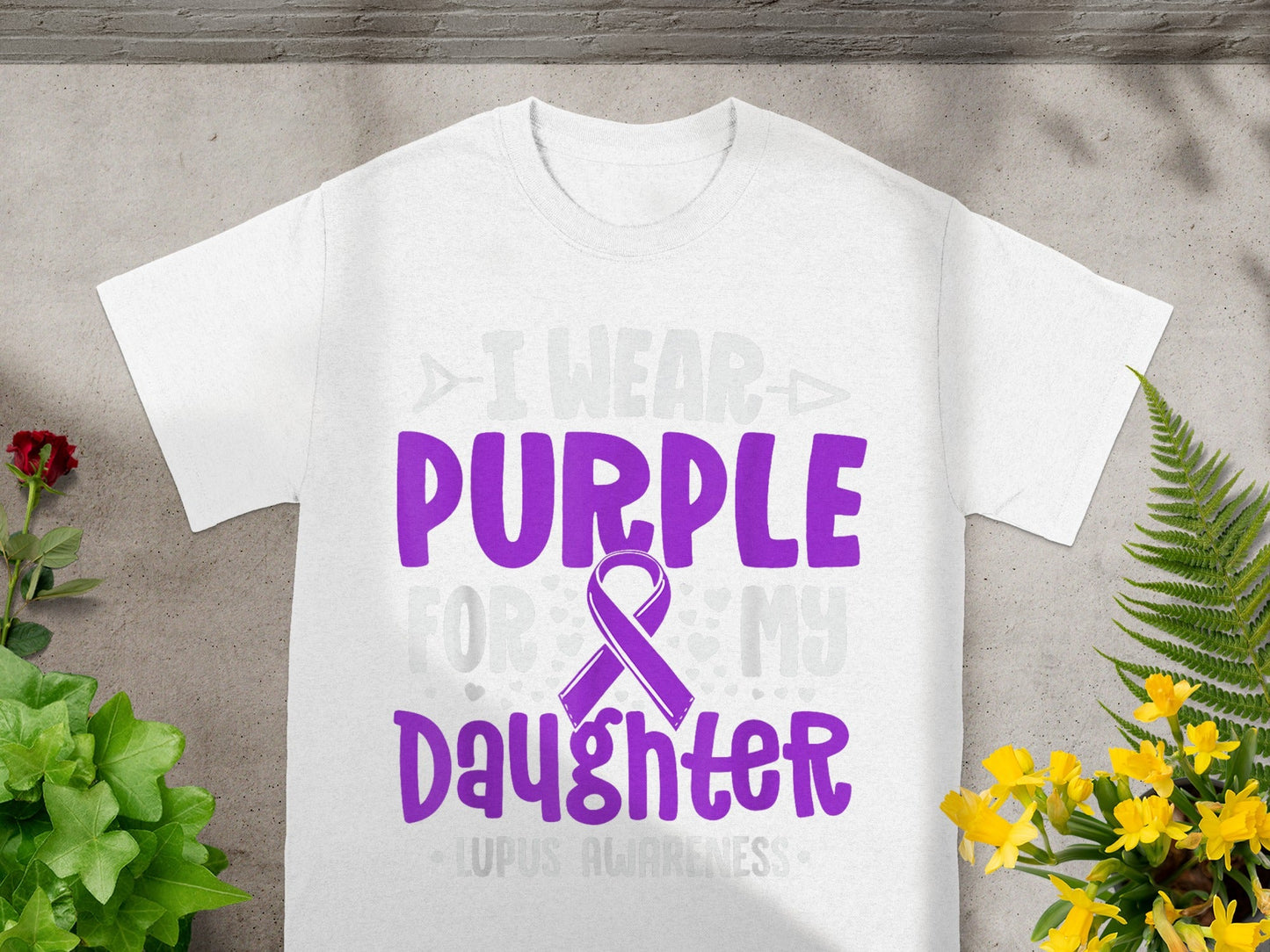 I Wear Purple For My Daughter Lupus Awareness Shirt
