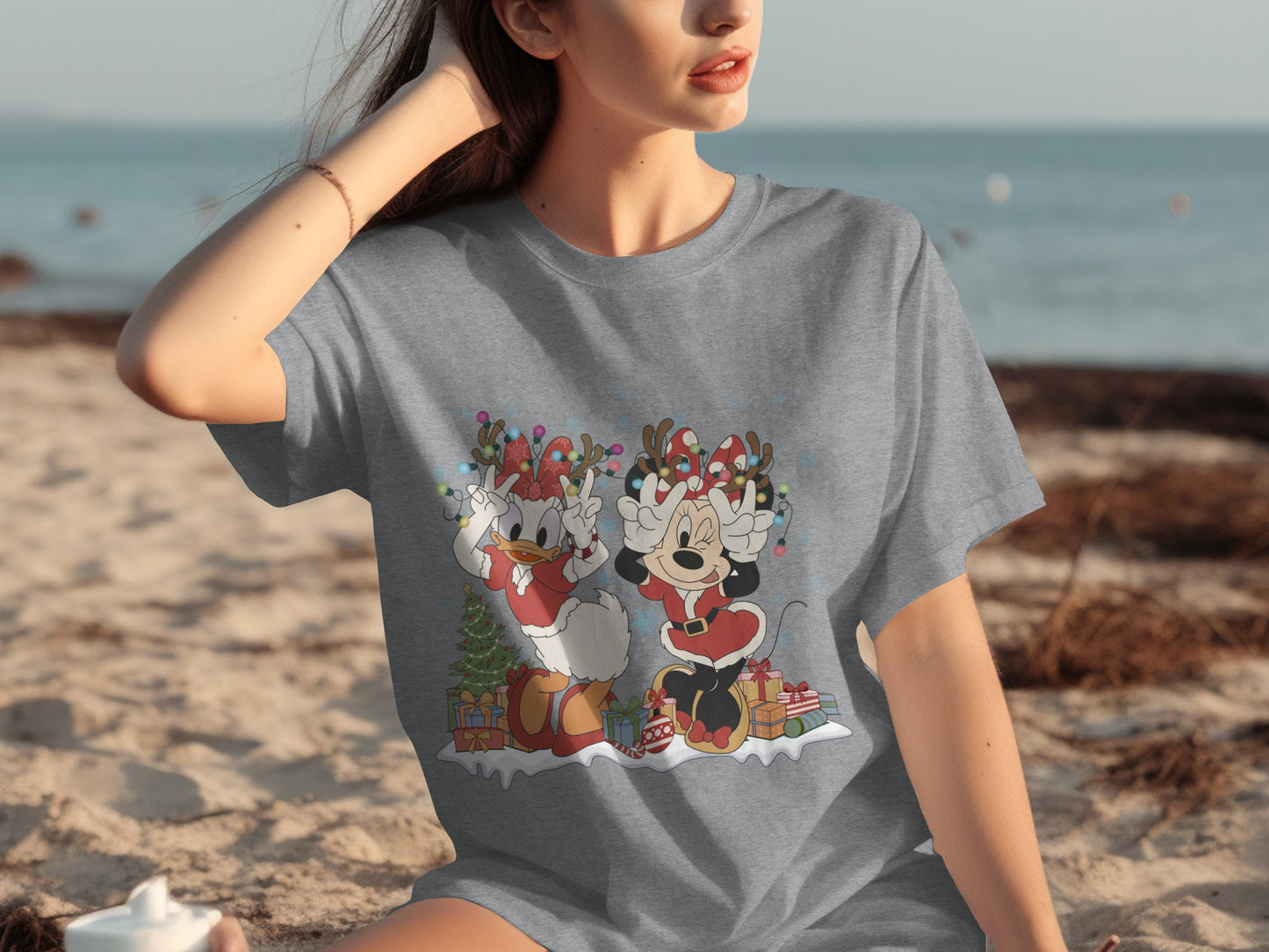 Festive Cartoon Characters Christmas T-Shirt