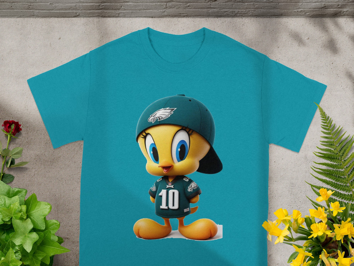 Tweety Bird Wearing Jersey Cartoon Character Shirt