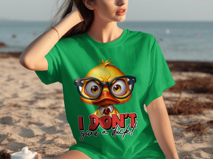 Funny I Don't Give a Duck Graphic T-Shirt