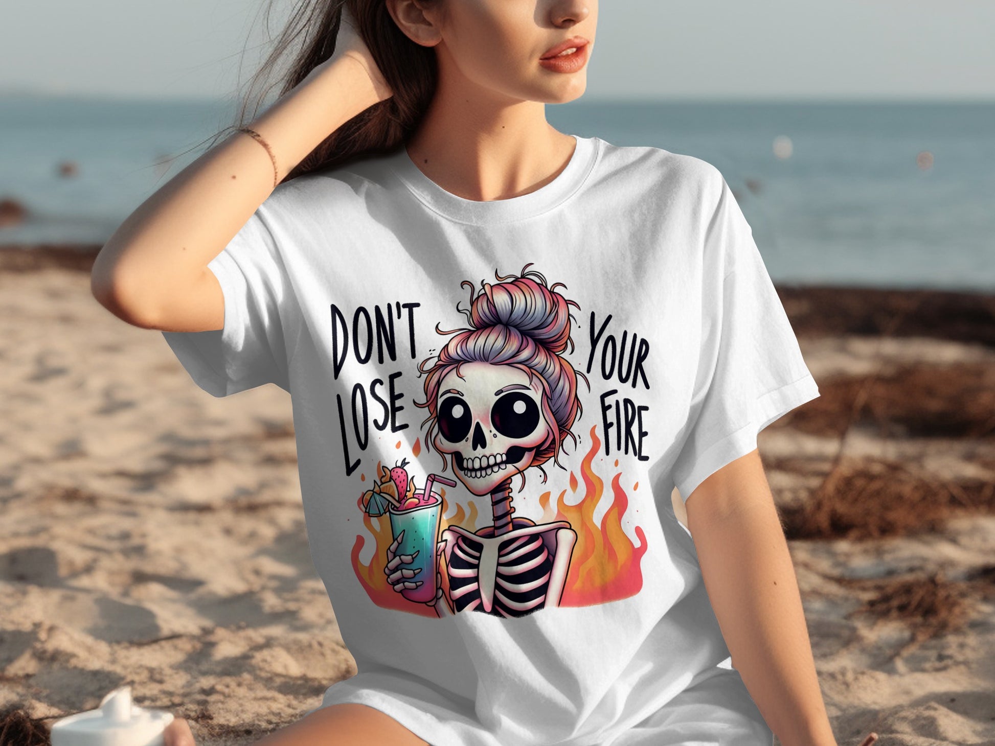 Don't Lose Your Fire Skeleton Graphic Tee