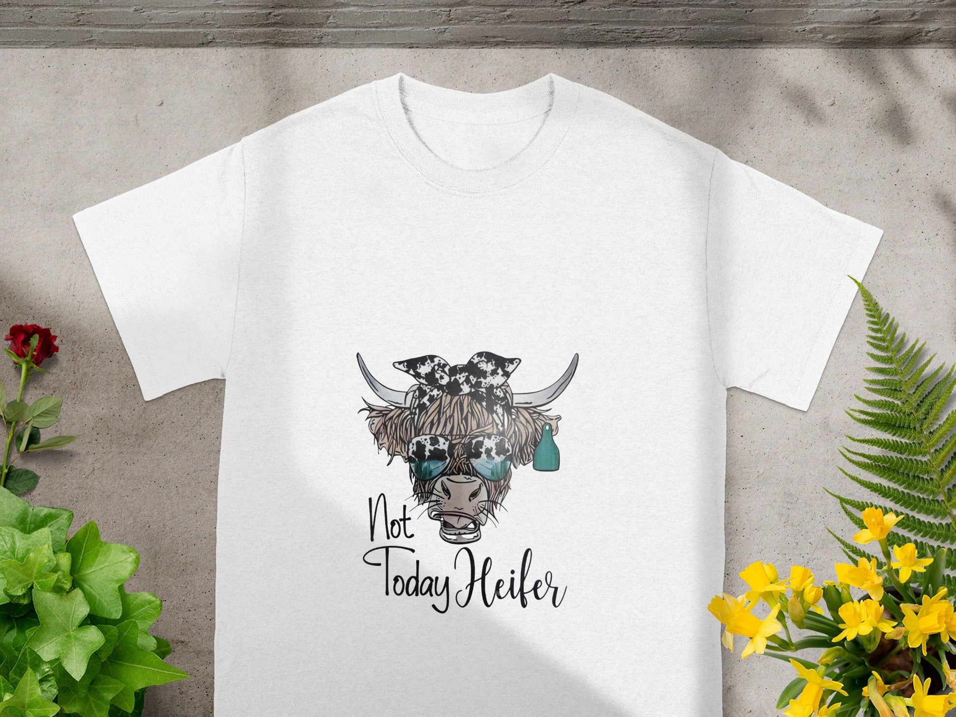 Not Today Heifer Cute Cow Graphic Unisex T-shirt Product