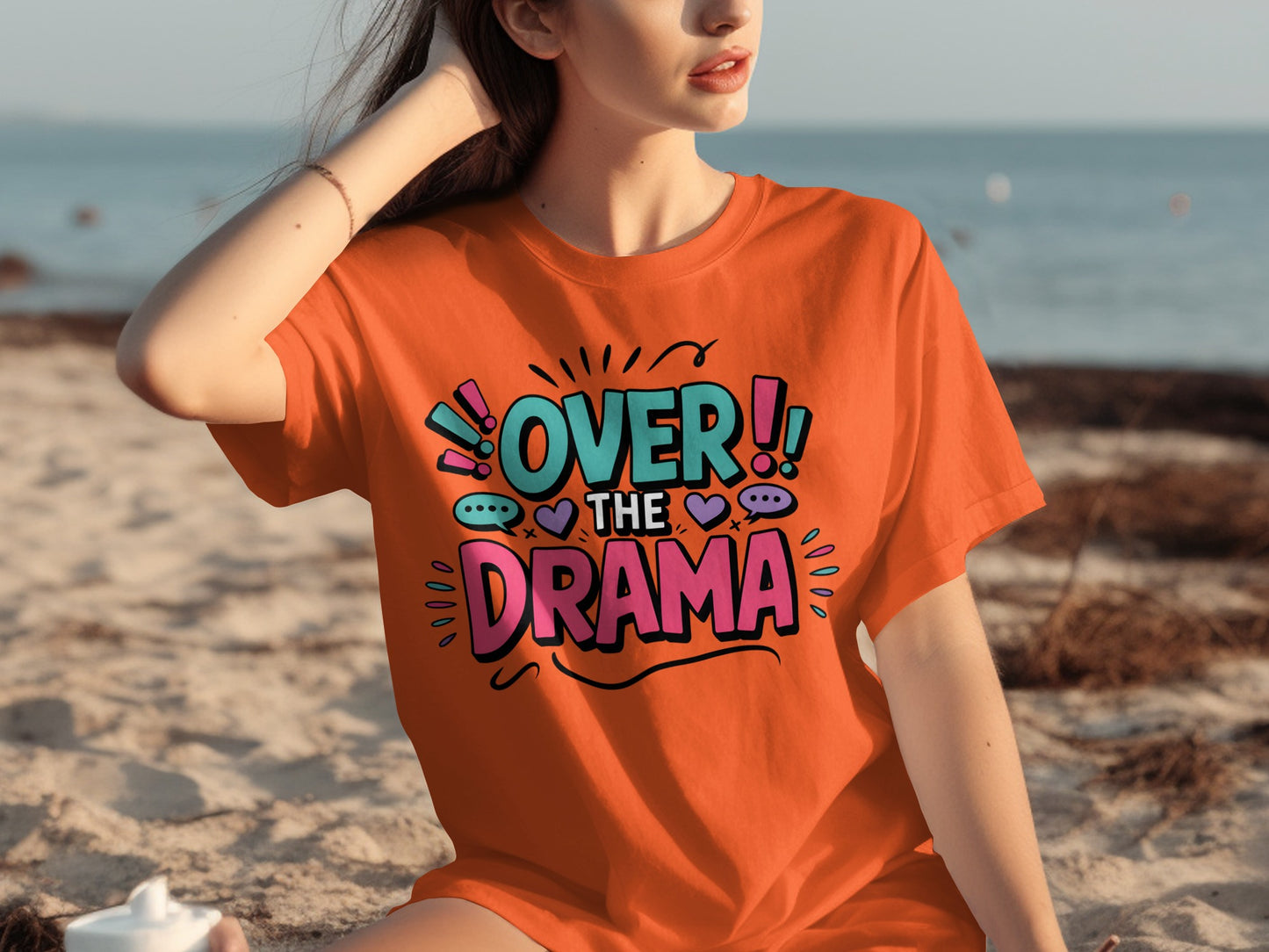 Colorful Over The Drama Statement T-shirt