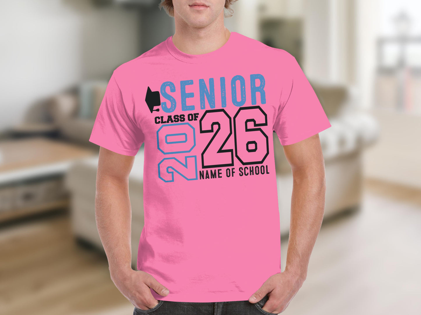 Senior Class Of 2026 Name of School T-Shirt