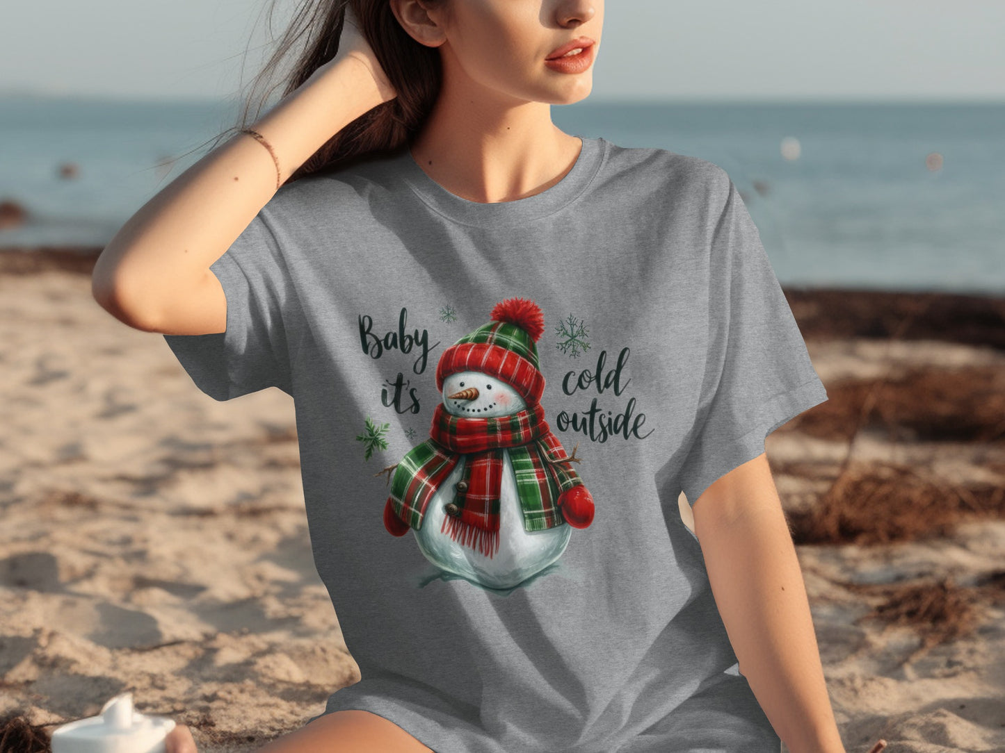 Baby It's Cold Outside Snowman Graphic T-shirt