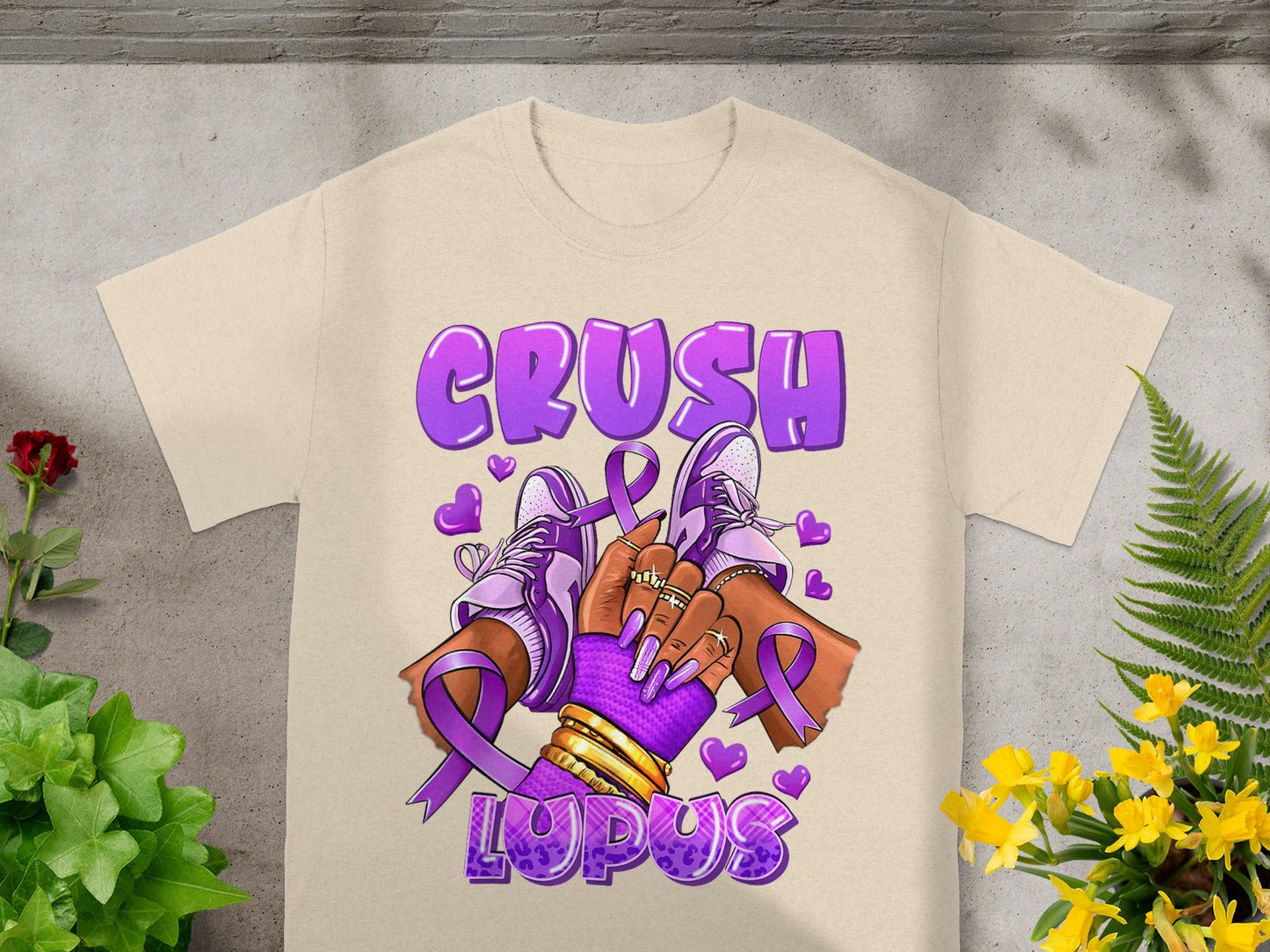 Crush Lupus Awareness Graphic T-Shirt for Supporters