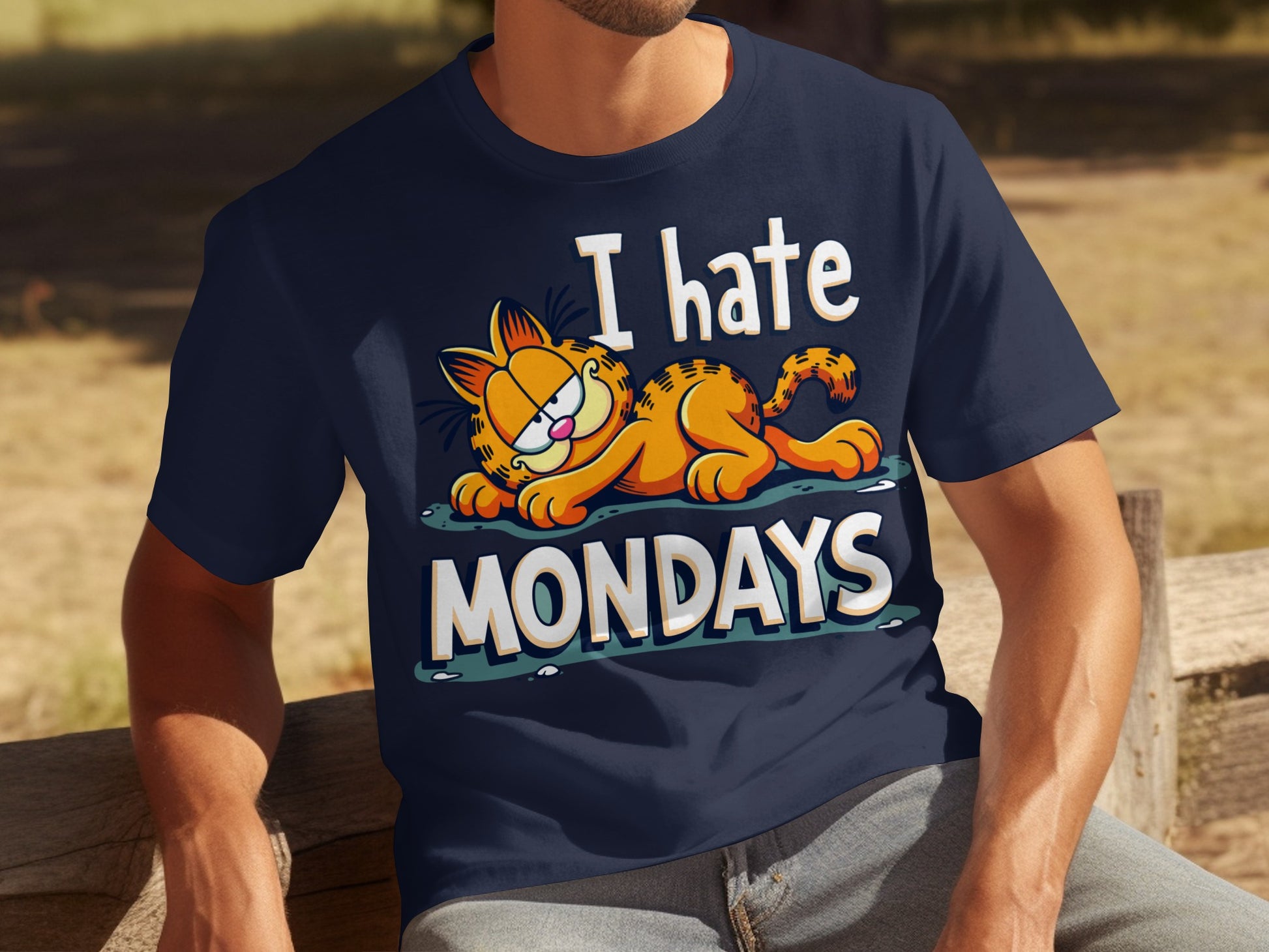 I Hate Mondays Garfield Graphic Tee Shirt