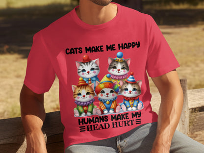 Cats Make Me Happy Humans Make My Head Hurt Shirt