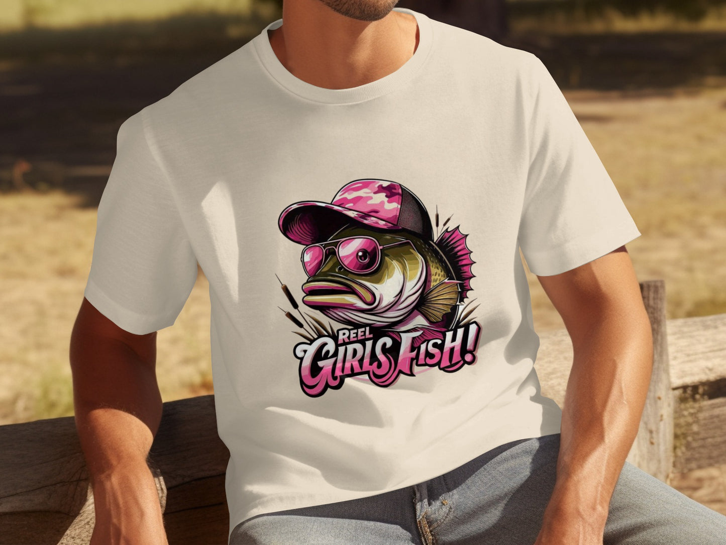 Reel Girls Fish Graphic T-Shirt For Fishing Lovers