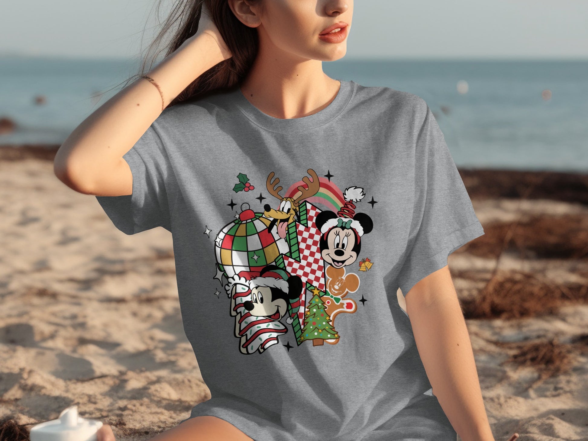 Festive Mickey Minnie Christmas T-Shirt Holiday Apparel