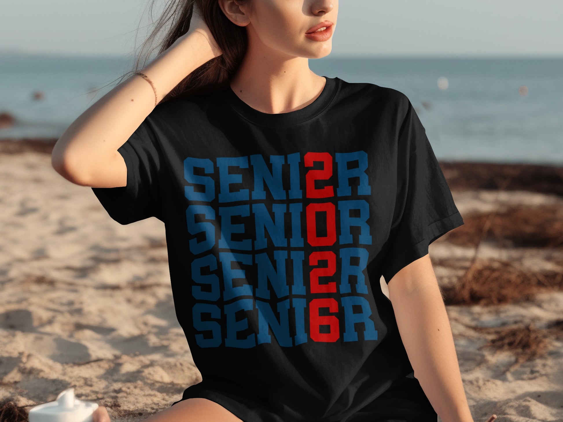 Senior 2026 Graphic Print T-shirt for Graduation Year