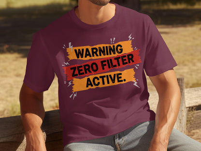 Warning Zero Filter Active Graphic T-shirt