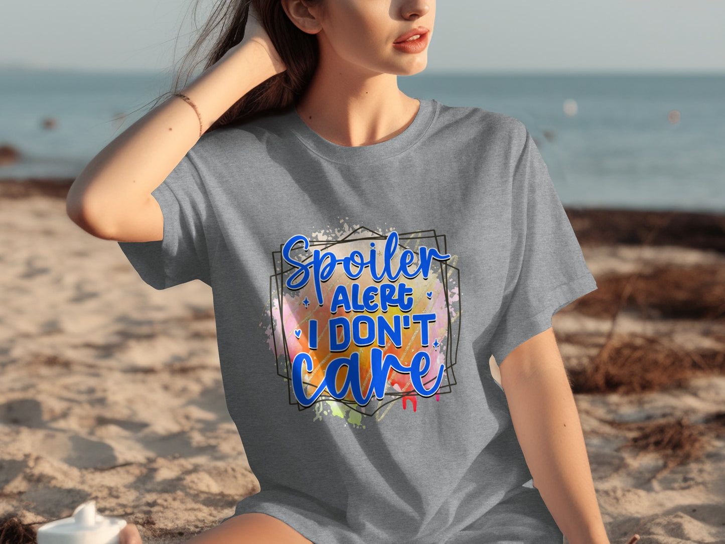 Spoiler Alert I Don't Care Graphic T-Shirt for Women