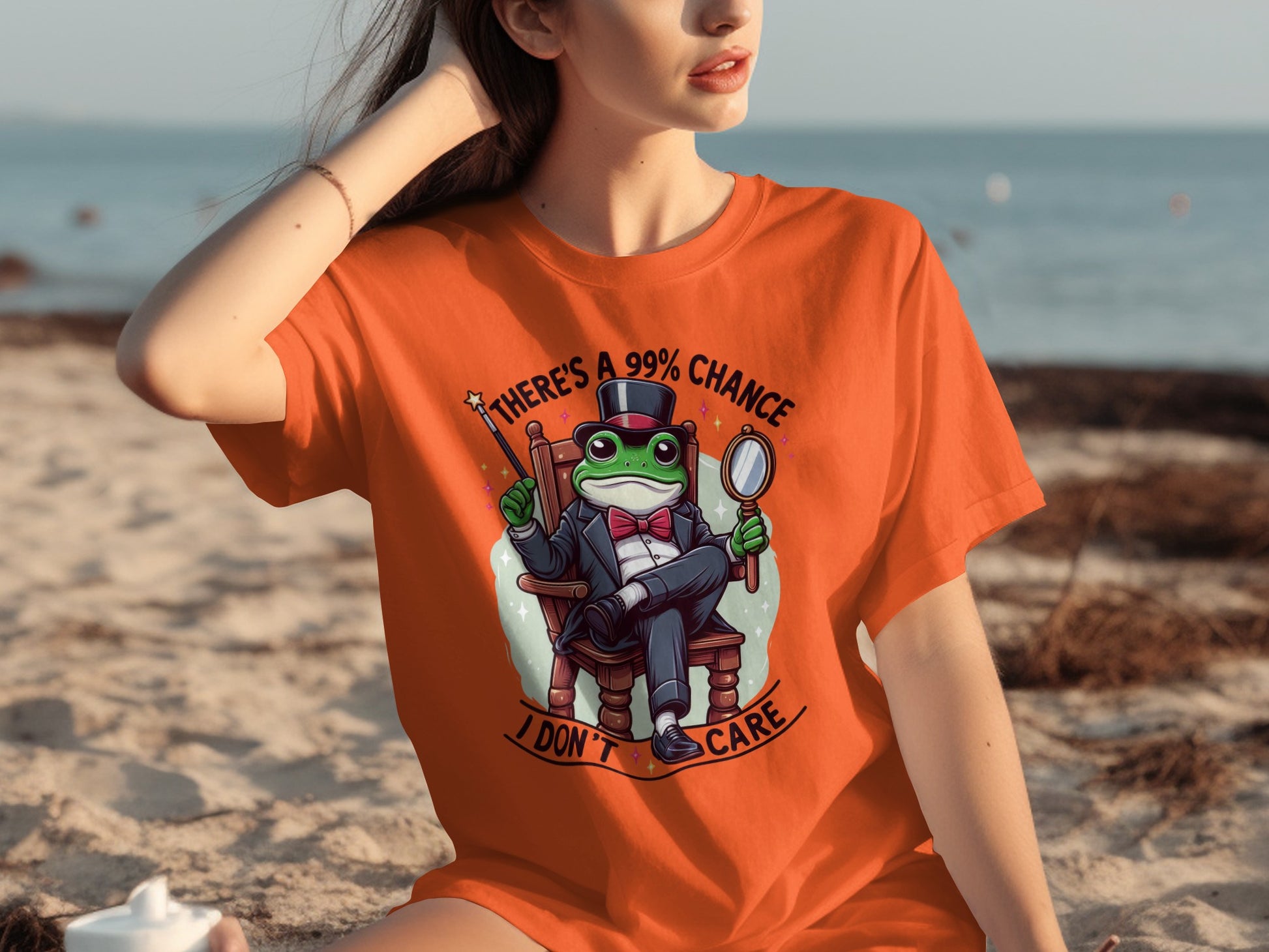 There's A 99% Chance I Don't Care Frog T-shirt