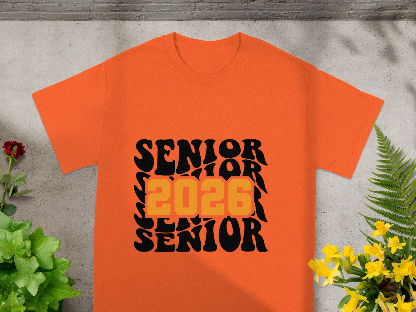 Senior 2026 Retro Typography T-shirt