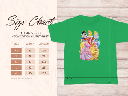 Gildan 5000B Disney Princesses Green Youth T-shirt product type