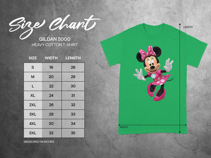 Green Minnie Mouse GILDAN 5000 T-SHIRT product type