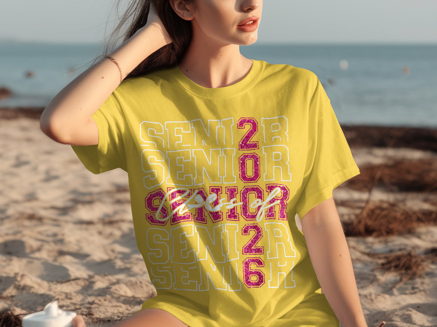 Senior 2026 Gradient Typography Graphic Tee