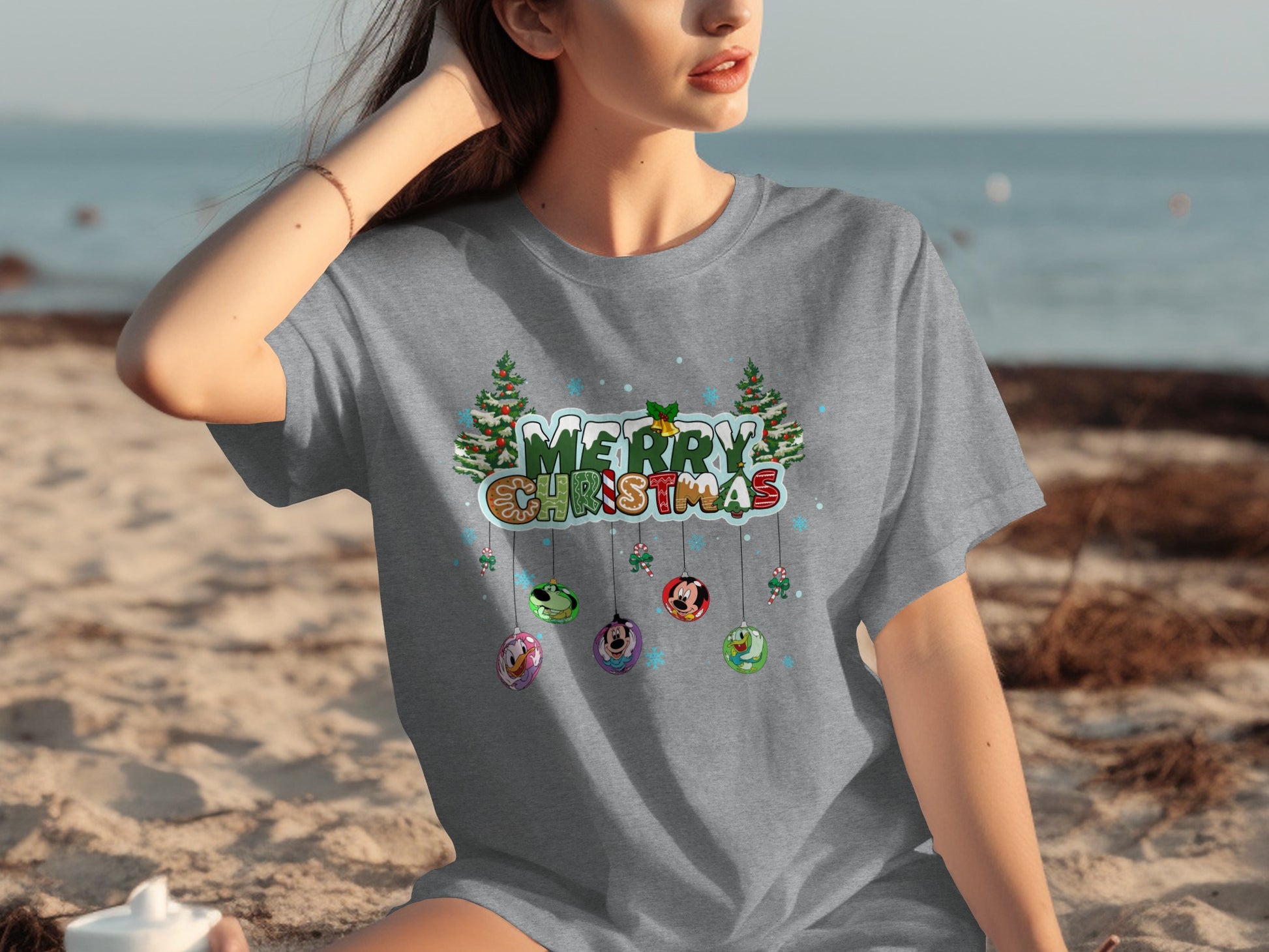 Festive Disney Merry Christmas Graphic T-Shirt