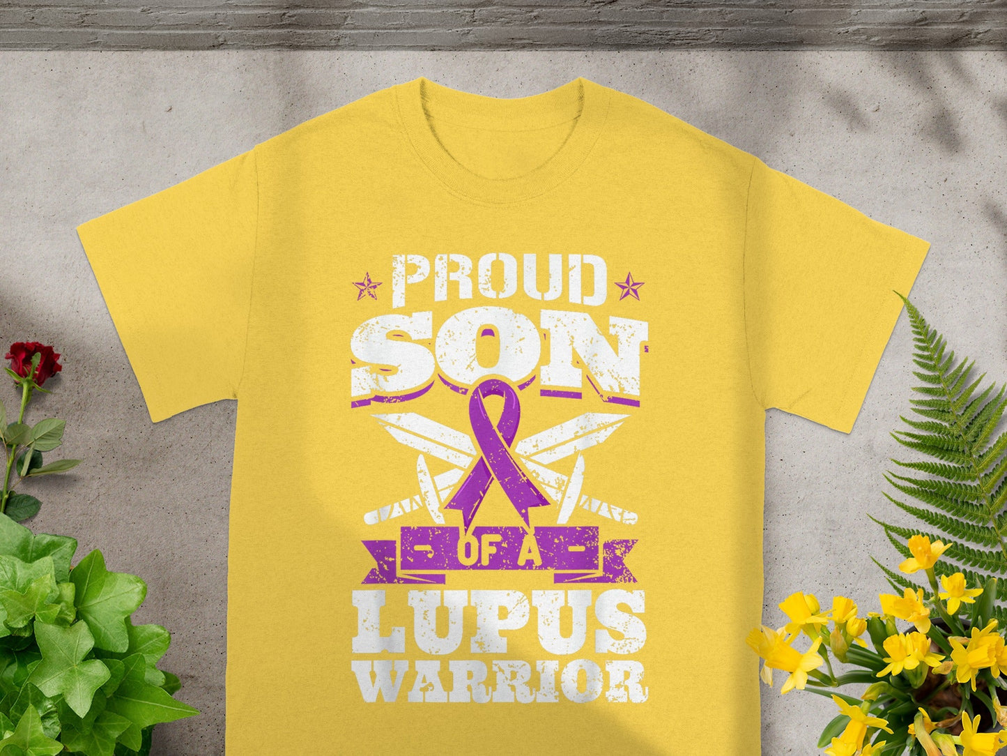 Proud Son of a Lupus Warrior Yellow Shirt