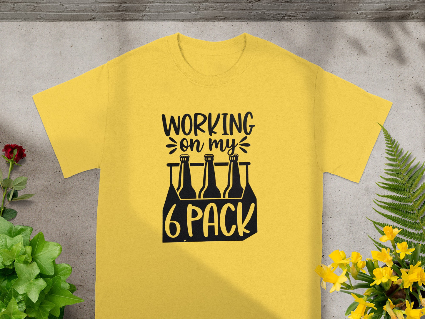 Working on My 6 Pack Fun Graphic T-Shirt